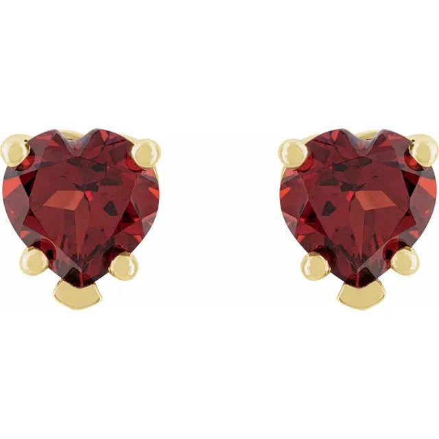 Garnet Pattern Stud Earrings for Women