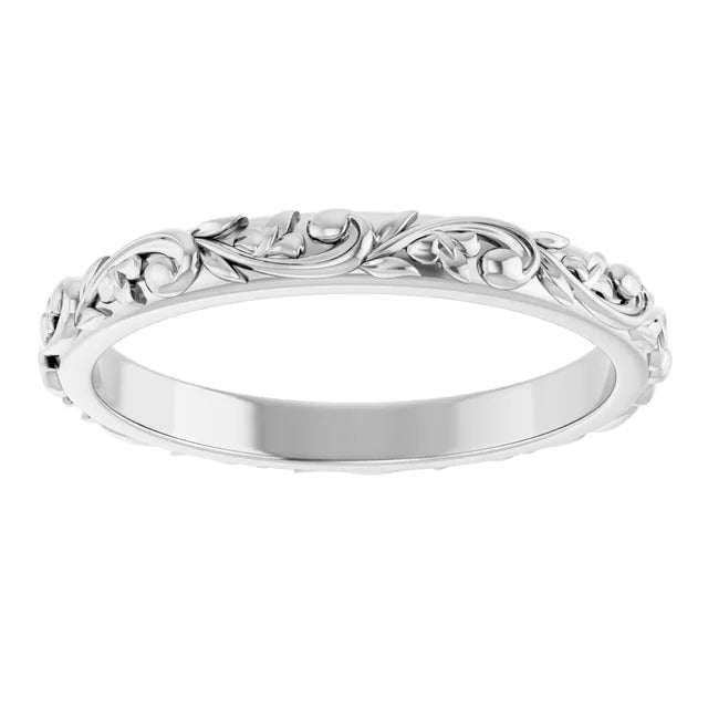 Floral Anniversary Band For Her