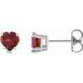 Garnet Pattern Stud Earrings for Women