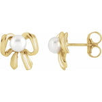 Load image into Gallery viewer, Minimalist Design Cultured Freshwater Pearl Earrings
