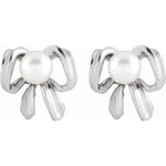 Load image into Gallery viewer, Minimalist Design Cultured Freshwater Pearl Earrings
