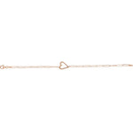 Load image into Gallery viewer, Valentines Day Gifts for Women: Open Heart Paperclip Chain Bracelet
