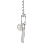 Load image into Gallery viewer, Sterling Silver Pendant with Pearl Pattern and Delicate Design
