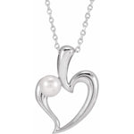 Load image into Gallery viewer, Sterling Silver Pendant with Pearl Pattern and Delicate Design
