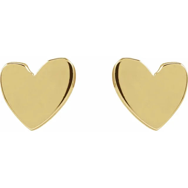 Asymmetrical Heart Earrings