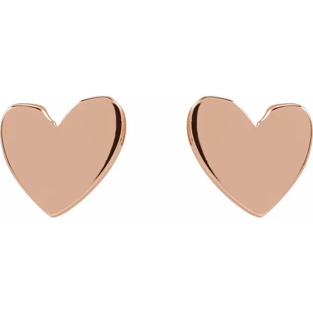 Asymmetrical Heart Earrings