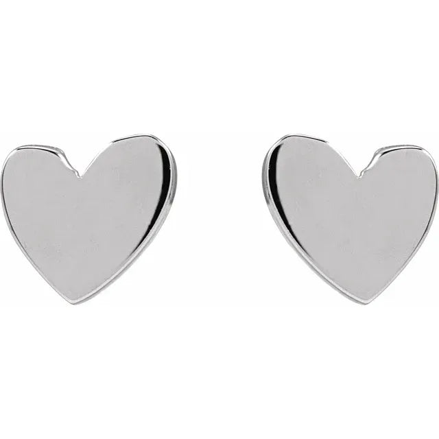 Asymmetrical Heart Earrings