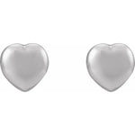 Load image into Gallery viewer, Silver Jewellery for Women: Polished Heart earrings
