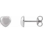 Load image into Gallery viewer, Silver Jewellery for Women: Polished Heart earrings
