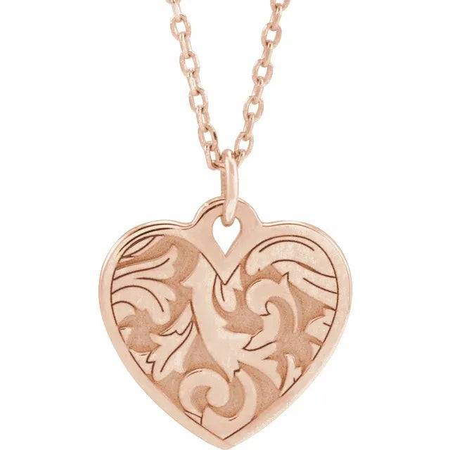 Personalised Gifts for Women: Floral Heart Necklace