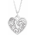 Load image into Gallery viewer, Personalised Gifts for Women: Floral Heart Necklace
