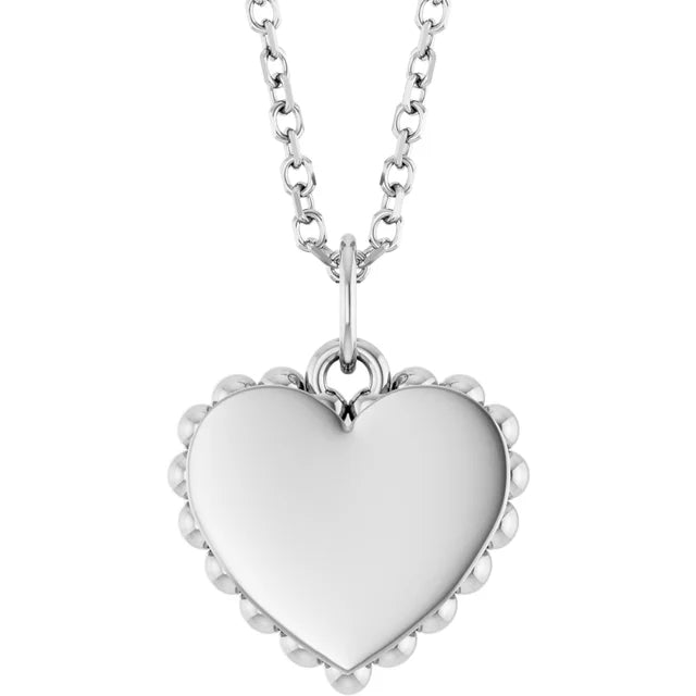 Engravable Heart Necklace for Women