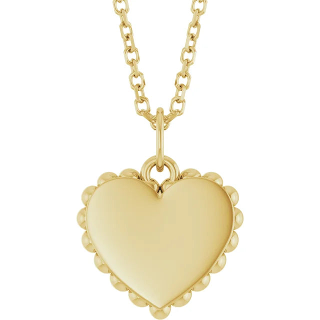 Engravable Heart Necklace for Women