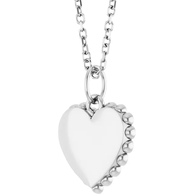 Engravable Heart Necklace for Women