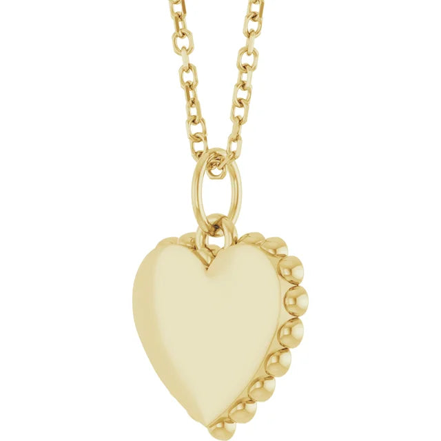 Engravable Heart Necklace for Women