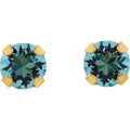 Aquamarine Imitation Stud Earrings