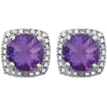 Load image into Gallery viewer, Natural Amethyst Birthstone Earrings
