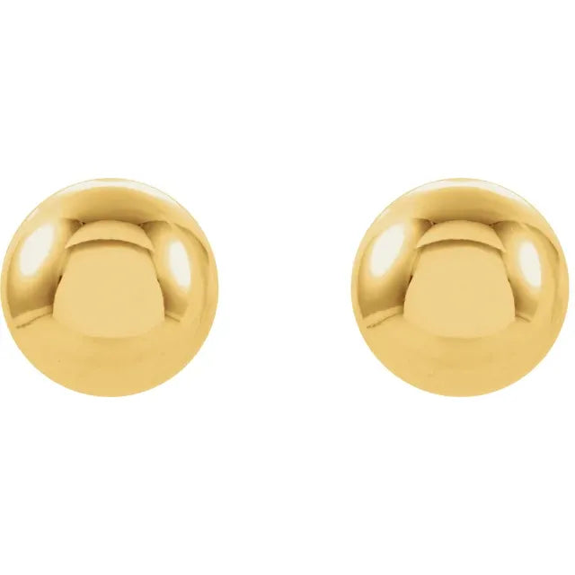 14k Yellow Gold Youth Stud Earrings