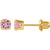 Pink Cubic Zirconia Stud Earrings