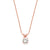Rose Gold Double-Loop Top Pendant Necklace