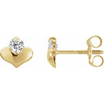 Load image into Gallery viewer, Imitation 14k Yellow Gold Heart Earrings
