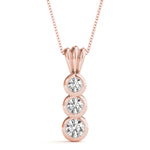 Load image into Gallery viewer, Three Stone Round Diamond Pendant For Women
