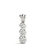 Load image into Gallery viewer, Three Stone Round Diamond Pendant For Women
