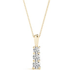 Load image into Gallery viewer, 3 Stone Round Diamond Pendant For Women
