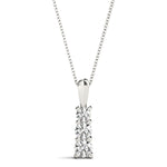 Load image into Gallery viewer, 3 Stone Round Diamond Pendant For Women
