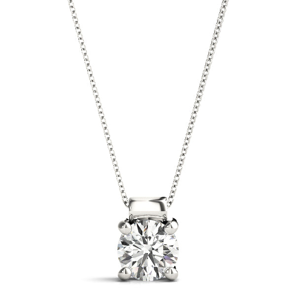 Solitaire Gold Pendant For Women