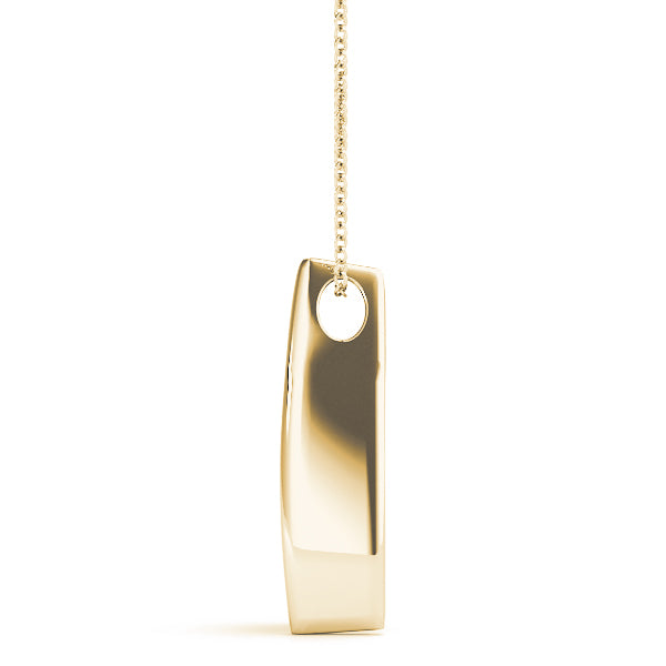 Unique Three Stone Gold Pendant for Women
