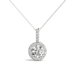 Load image into Gallery viewer, Round Diamond Halo Pendant for Women
