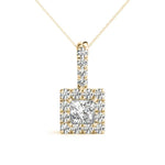 Load image into Gallery viewer, Square Halo Diamond Pendant For Women
