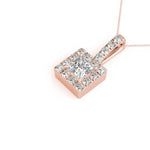 Load image into Gallery viewer, Square Halo Diamond Pendant For Women
