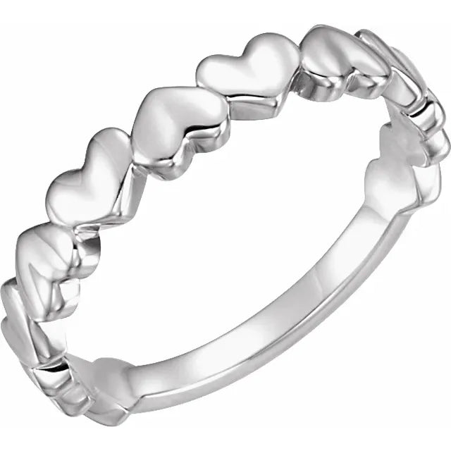 Sterling Silver Heart Ring for Women