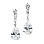 Load image into Gallery viewer, Pear Shaped Cubic Zirconia Dangle Earrings
