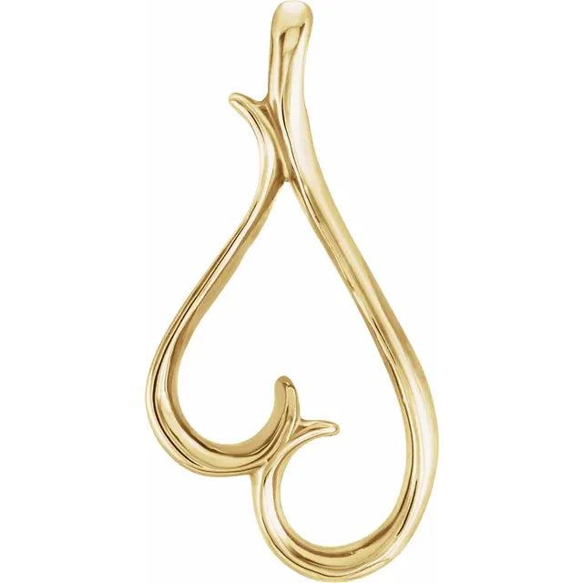 Stylish Women’s 14K Yellow Gold Heart Pendant