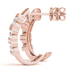 Load image into Gallery viewer, Round Diamond Hoop Earrings
