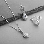 Load image into Gallery viewer, Pear Shaped Wedding Necklace And Earrings Set
