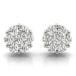 Load image into Gallery viewer, Classic Round Cluster Lab Grown Diamond Earrings
