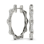 Load image into Gallery viewer, Round Diamond Hoop Earrings For Women
