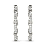 Load image into Gallery viewer, Round Diamond Hoop Earrings For Women
