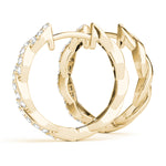 Load image into Gallery viewer, Twisted Diamond Hoop Earrings For Women
