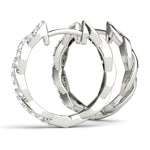 Load image into Gallery viewer, Twisted Diamond Hoop Earrings For Women
