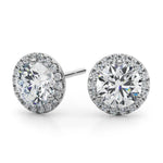 Load image into Gallery viewer, Elegant Three Prong Lab Grown Diamond Studs
