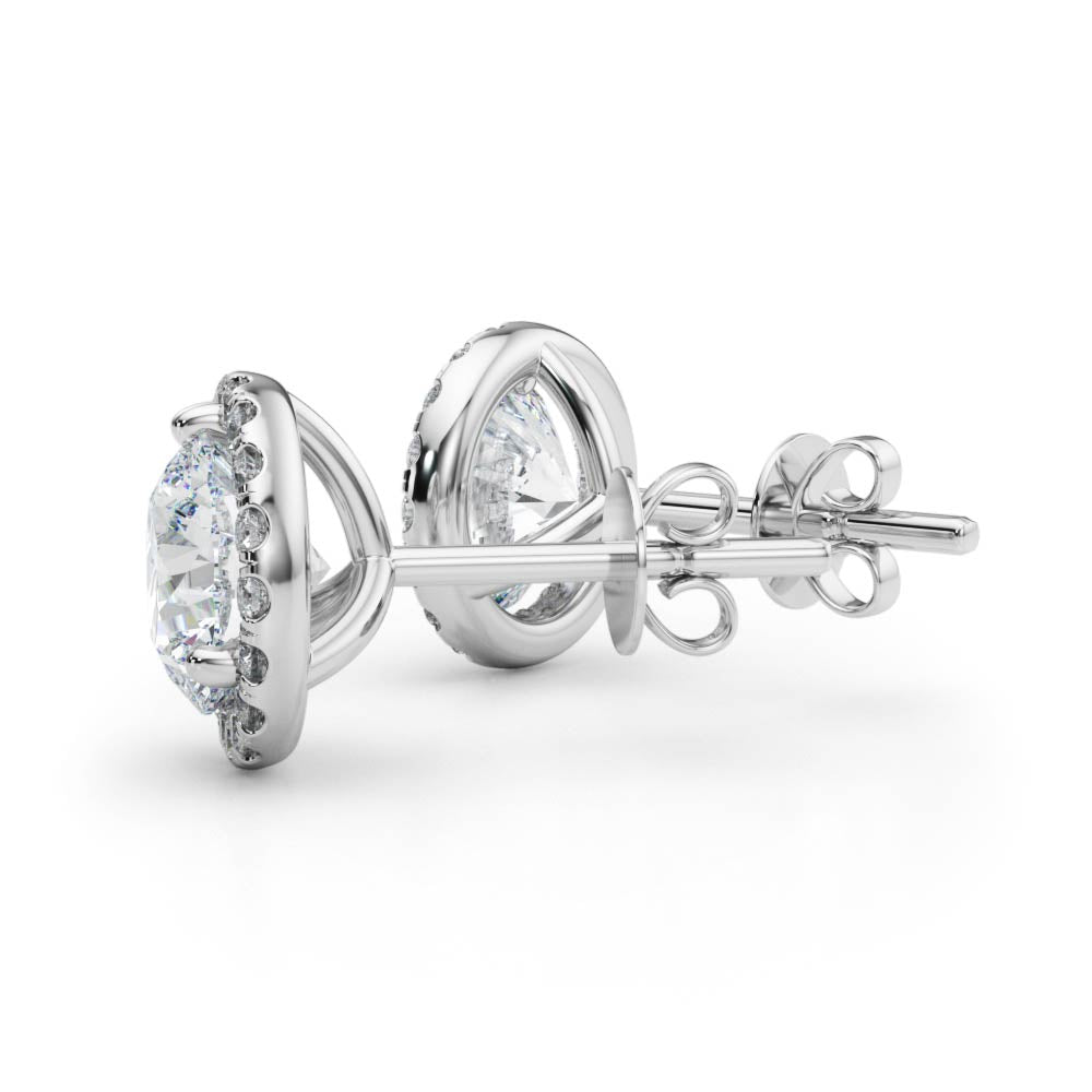 Elegant Three Prong Lab Grown Diamond Studs