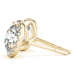 Load image into Gallery viewer, Elegant Three Prong Lab Grown Diamond Studs
