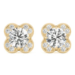 Load image into Gallery viewer, Trendy Round Diamond Fashion Halo Earrings
