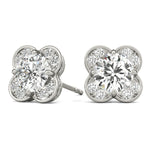 Load image into Gallery viewer, Trendy Round Diamond Fashion Halo Earrings
