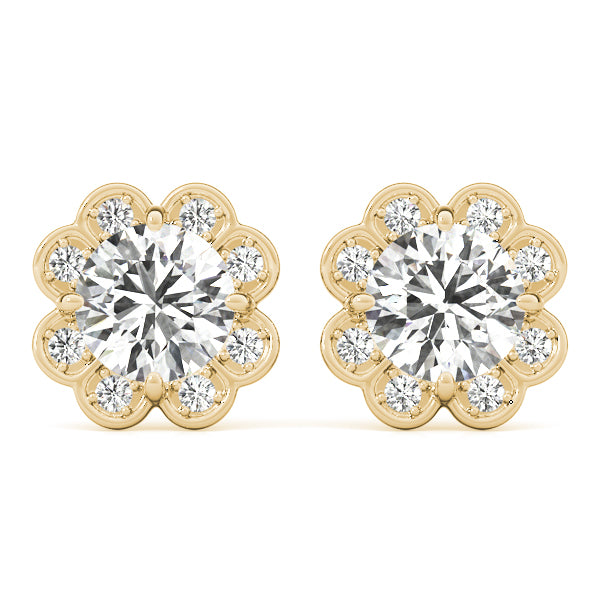 Floral Diamond Fashion Earrings